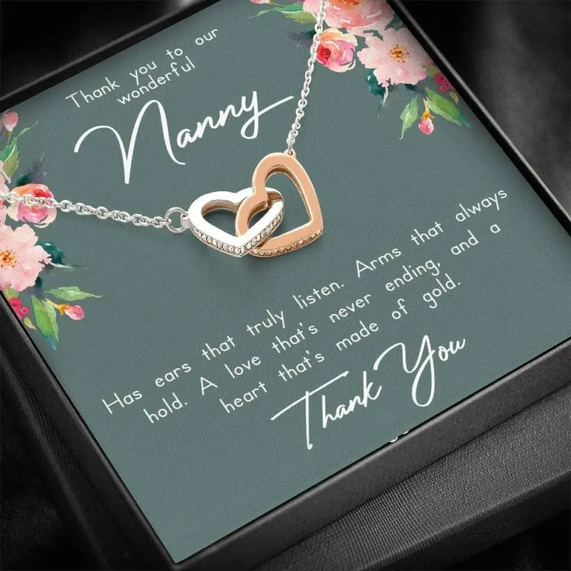 Babysitter Gifts, Nanny Gifts, Nanny Thank You Necklace, Nanny Birthday, Gift Ideas for Babysitter, Care Taker Thank You Gift, Appreciation, Necklace With Meaningful Message Card Inside