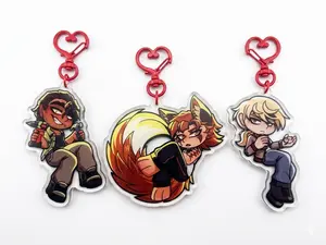 YKMET/BTD Strade, Ren, and Lawrence Epoxy Acrylic Keychains