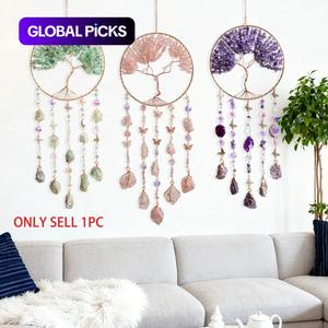 Artificial Crystal Tree Of Life Sun Catcher, 1 Count Exquisite Hanging Decor, Hanging Decoration for Home Office Dormitory School,  Bedroom Interior Ornaments