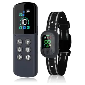 4900FT Safe & Humane Multi-Functional Dog Training Collar with Remote, Voice Call, 5 Adjustable Modes, LED Flashlight & Safety Lock, IP67 Waterproof Rechargeable, Adjustable Strap with Reflective Strip for Small, Medium & Large Dogs