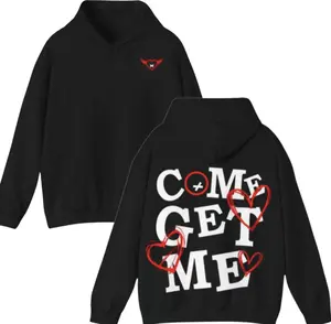 Red Hearts Valentines Come Get Me Hoodie – Quiet Racing Club Graphic Pullover, Trendy Racing Streetwear Hoodie, Unisex Casual Sweatshirt, Gift for Men, Women, Him, Her, Husband & Wife Cotton Menswear Oversized Stylish hoodies men Soft Day Tops