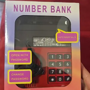 Piggy Bank for Boys Adults, Electronic ATM Coin Cash Bank with Password Code Lock and Auto Grab Bill Slot, Large Capacity Coin Bank Money Jar for Adults, Designed for All US Coins