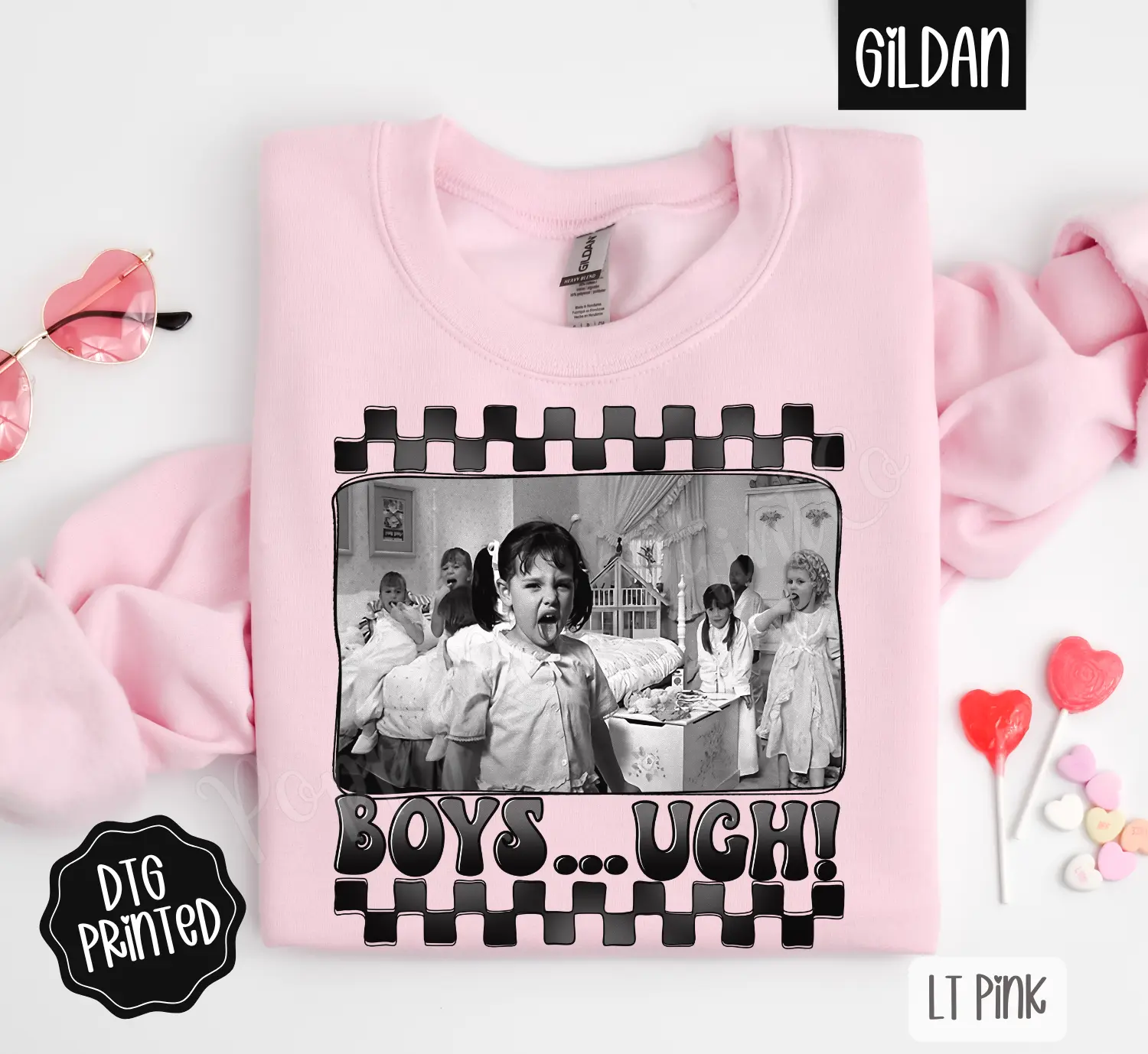Boys Ugh Sweatshirt, Trendy Women's Valentine Sweater