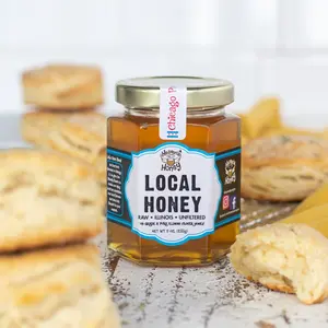 Natural Raw Local Honey | 100% Raw, Natural, Unfiltered, Unprocessed Honey Flavor Sweet honey bottle
