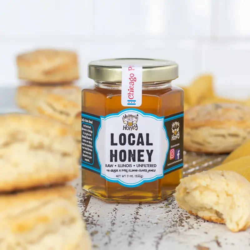 Natural Raw Local Honey | 100% Raw, Natural, Unfiltered, Unprocessed Honey Flavor Sweet honey bottle