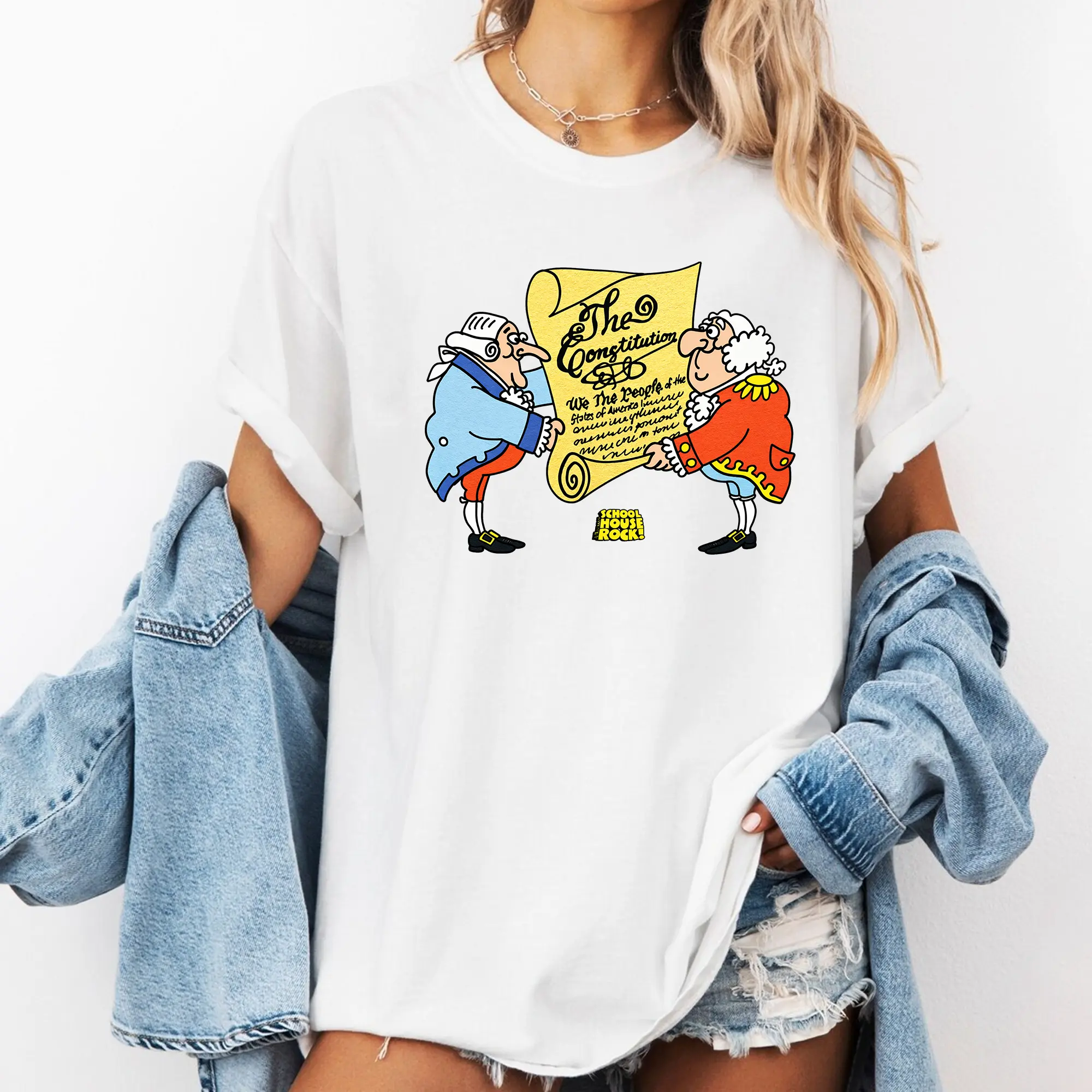 Schoolhouse Rock! The Preamble Retro Graphic T-Shirt
