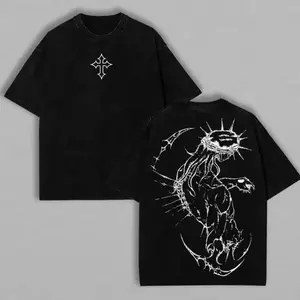 ️[Graphic Tee]Brandless JJBA Jesus Pump Cover – Oversized Gym T-Shirt with Cross Design & Fabric Top Collar, Perfect Gift for Men, Fitness Enthusiasts, Christian Apparel Fans, Bold Streetwear, Faith-Inspired Workoutfunny graphic tee, men’s trendy t-shirts