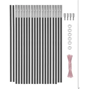 Fiberglass Tent Pole, Tent Replacement Poles for ,8mm Tent Poles Replacement; Tent Pole Repair Kit;Beach Tent Pole;Suitable for  Kinds of Indoor and Outdoor Camping Tent;2PCSX 13.1FT