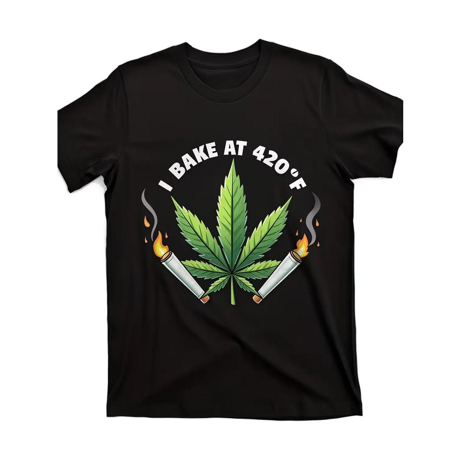 Men and Women's Breathable Crew Neck T Shirt Featuring Leaf Smoke and 420 Number Design Perfect for 420 Celebrations Casual Attire and Pharmacy Inspired Outfits