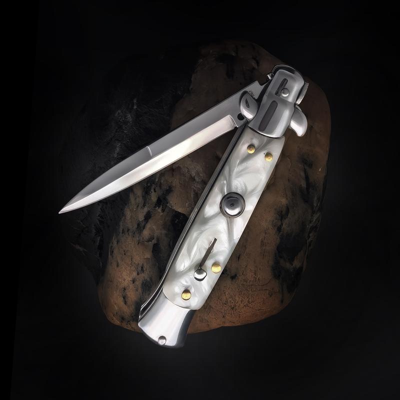 9-inch AKC men's folding knife, EDC pocket knife, sharp blade, comfortable handle, suitable for hiking, outdoor camping, fishing, etc., men's holiday gift