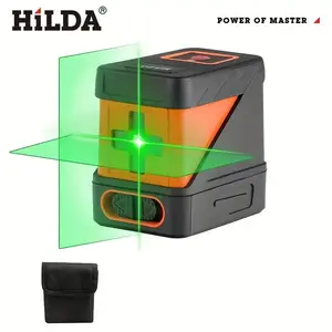 Portable 2-line Laser Leveling Tool, Mini Automatic High Brightness Level Instrument, Compact and Easy to Use for Precision Measurement, Laser Leveler Tool, Self Levelling Laser
