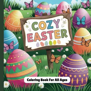 Cozy Easter Coloring Book: Easter Coloring Book For All Ages Paperback – March 13, 2025