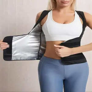 Women's Adjustable Velcro Sauna Tank Top, Tummy Control Sleeveless Sauna Top for Women, Workout Gym Exercise Clothing, Workout Tops, Athletic Yoga Tops, Sauna Sportswear