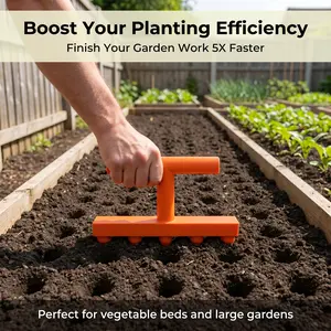 Household Garden Seeding Punch Tool Precise Hole Sowing Seedling Planter Durable Practical Farm Gardening Supplies Ideal for Balcony Potted Vegetable Flower Seedling Planting Outdoor Farm Daily Garden Work Accessory