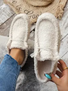 Women's Fall Winter Indoor Fuzzy House Slippers, Comfortable Warm Soft Sole, Non-Slip Design for Cozy Home Wear, New Fashion Style