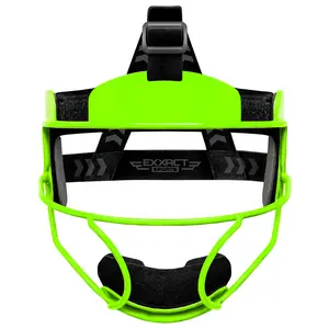 Exxact Sports Softball Face Mask Girls Youth & Adult, Protective Lightweight Fielders Mask Softball For Enhanced Performance (Neon Green)