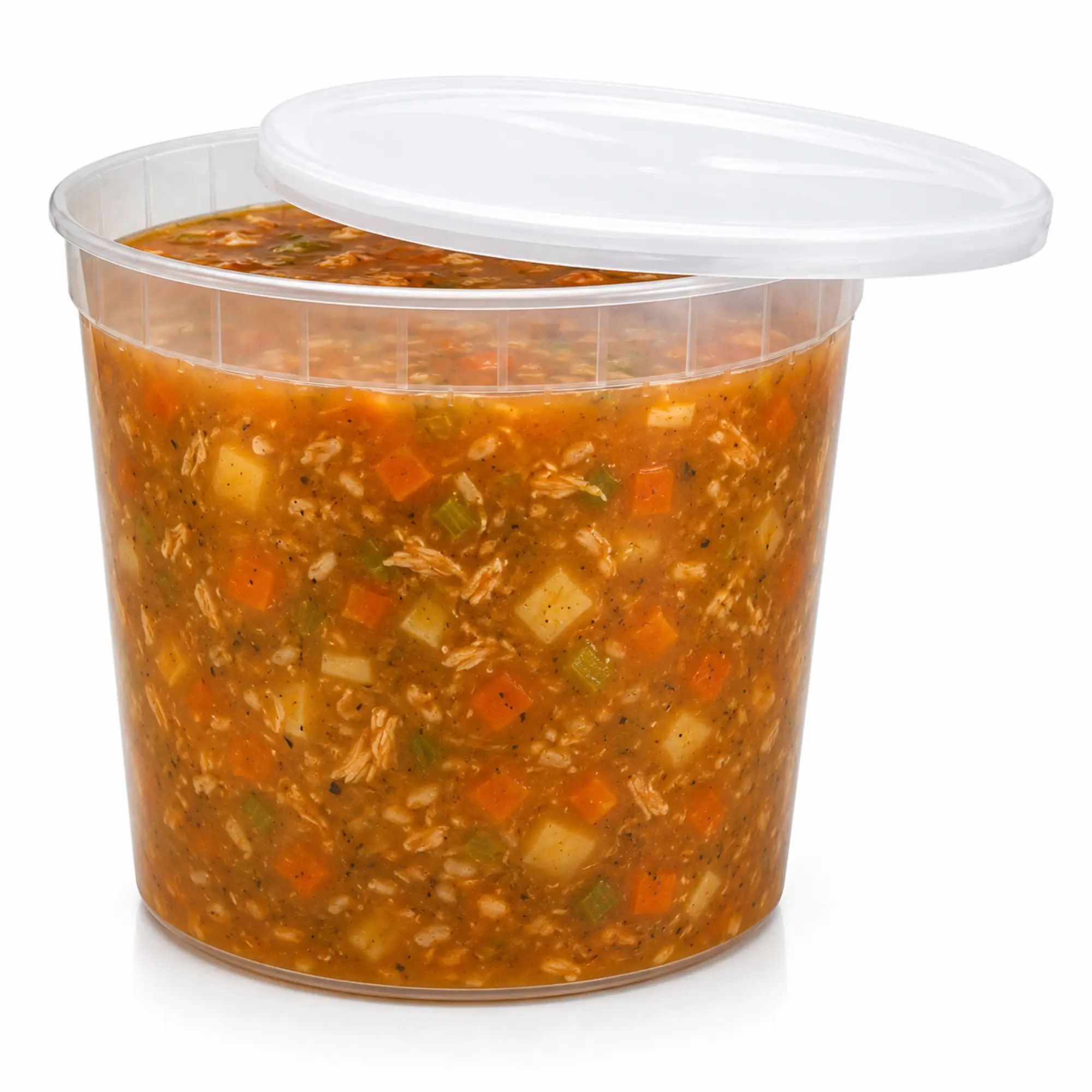 VeZee 80 oz Deli Containers with Lids, Extra Strong Plastic Food Storage Containers, Leak Resistant BPA Free Soup Containers, Reusable Microwave Freezer Dishwasher Safe for Meal Prep, Takeout & Bulk Storage. (Pack of 10)