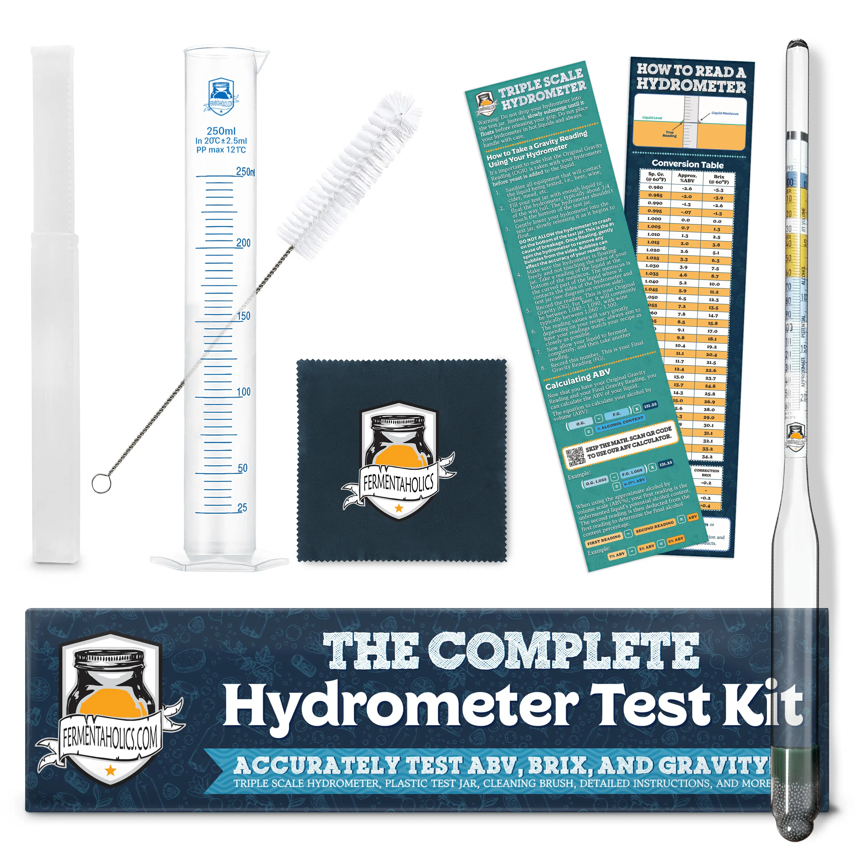 Complete Hydrometer Test Kit with Plastic Test Jar Complete Hydrometer Test Kit with Plastic Test Jar