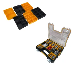 Dewalt Deep Pro Organizer Compatible Large Nesting Bin Set - Black