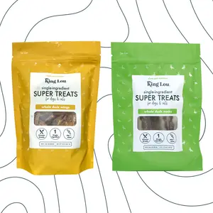 Duck Wings + Duck Necks Dental Treats Bundle; 100% USA, Human-Grade, Single-Ingredient Human-Grade Healthy Natural Food for dogs and cats
