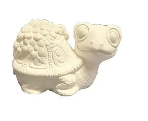 Buddy Blossom Turtle 4" Ceramic Bisque  Ready to paint