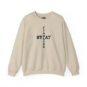 Fearless Unisex Crewneck Sweatshirt - Inspirational Gift Cozy Fashion Faith-Based Apparel Everyday Wear Motivational Gift for Autumn Casual Wear