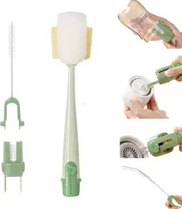 5 in 1 Long Handle Cup Cleaning Brush,Multifunctional Cup Lid Gap Cleaning Brush Set,Special Brush for Detachable Water Bottle,1 Piece Handle Water Bottle Brush Set