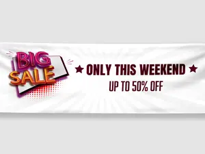 Custom Sale Banner, Printed Vinyl Banner For Business, Custom Vinyl Banner, Business Banner, Event Banner, Full Color Banner, Sale Banner Door Hanging