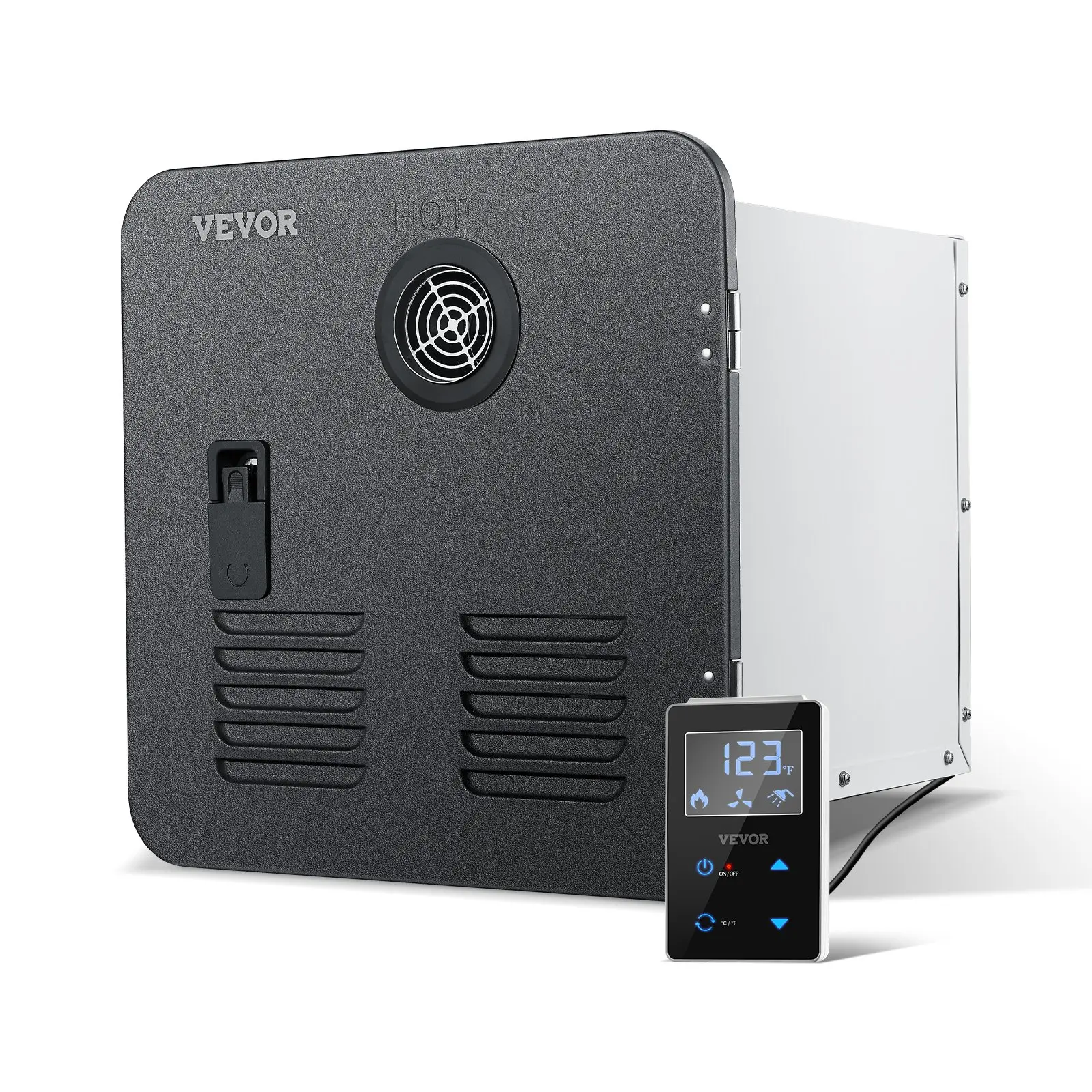 【DealsForYouDays】VEVOR RV Tankless Water Heater, Instant Shower with 15 x 15 inches Black Door and Remote Controller, 42000BTU Optimized Comfort Performance Hot Water, Ideal for RVers' Family Everyday Use, BlackSummervibes