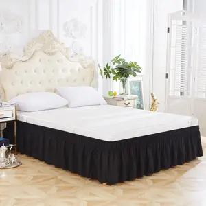 Adjustable Bed Skirt, Simple and Elegant Design, Easy Installation, Suitable for Hotel Bedrooms, Unisex, All Seasons