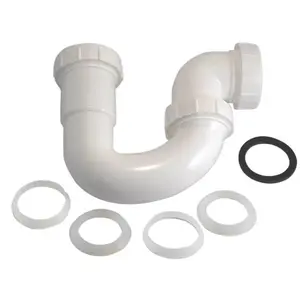 212 MAIN 1.5 in. Plastic Slip Joint Swivel P-Trap, U-Shaped Drain Accessory for Kitchen & Bathroom Sinks, U-Shaped Trap