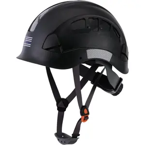 Vented ABS Hard Helmet, Hard Hat with 6-Point Ratchet Suspension, 8 Airflow Vents, 7 Safety Reflectors, 20.5-25 in Adjustable Fit for Construction Work, Outdoor Activities, Hard Hats