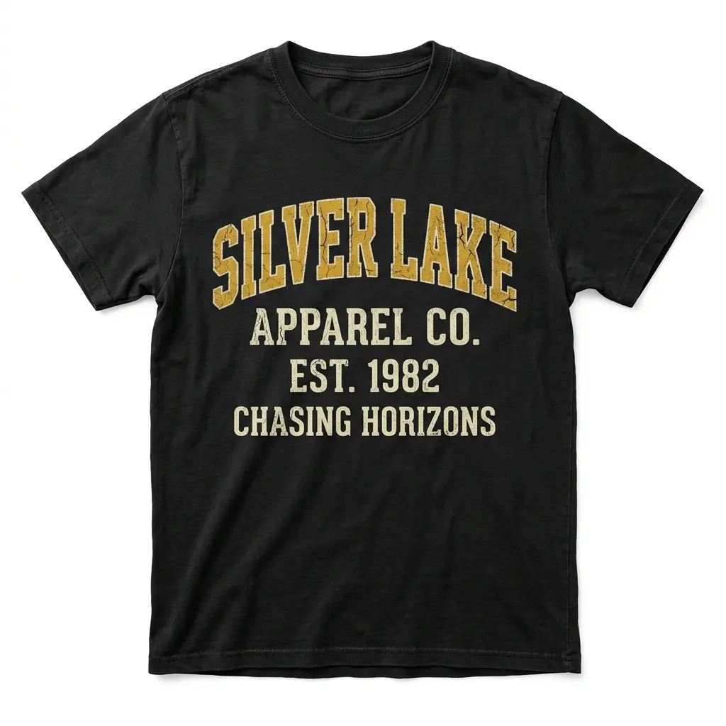 Silver Lake Apparel Co Established Chasing Horizons Men's T-Shirt, 100% Cotton T-Shirt graphic shirts summer graphic tees humor graphic tee,funny,Regular,Fit Textured Knit Top,baby,dee,jesus,tshirt,,streetwear,,story,,Horror,Movie,Villains,humorous,thing