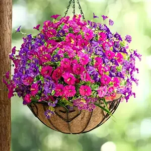 30 bunches of bright artificial flowers UV-resistant and colorfast, in vibrant multicolors, suitable for indoor and outdoor decoration, perfect for home gardens, porches, and parties, Decorative artificial flowers
