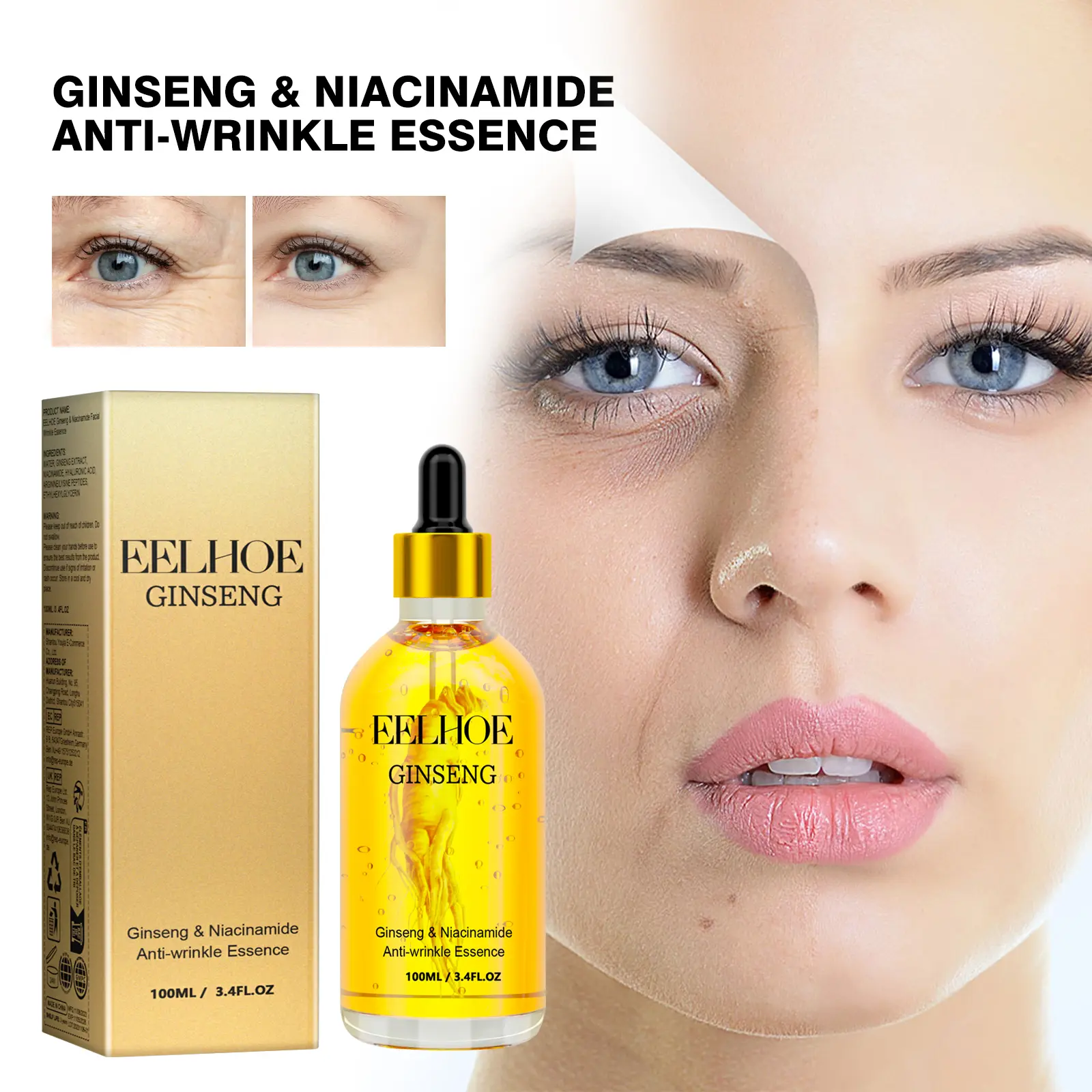 Ginseng Serum for Face ， Hydrating Anti Aging Skin Care Essence ， Nourishing Firming Formula for Smooth Glowing Skin，Ginseng Serum，Anti Aging Skin Care，Firming Serum，Helps improve skin appearance