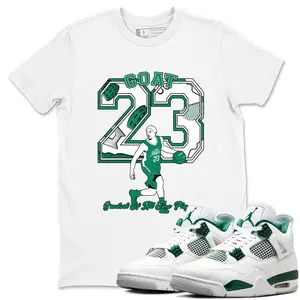Unisex T-shirt to match Jordan 4 Oxidized Green - Goat Player. 100% Cotton for Casual Wear. Comfortable Summer Unisex T-Shirt to match Jordan Sneaker. Streetwear Style. urban outfitters
