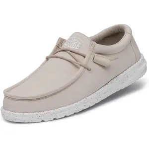 Hey Dude Mens Wally Slub Canvas  Loafer - Natural HD40009-106