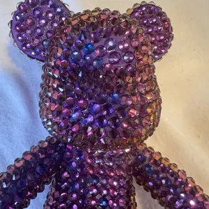 Purple Rhinstoned Bear