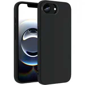 Matte Smartphone Case - Anti-Fingerprint Protective Bumper Handheld Devices Protector, 6.1 in Black Phone Cover for iPhone 16e & iPhone 17e