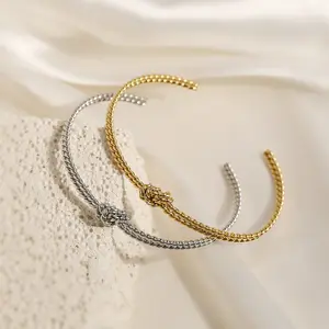 New steel wire button pattern  gold-plated stainless steel bracelet , high quality waterproof couple bracelet, wife
