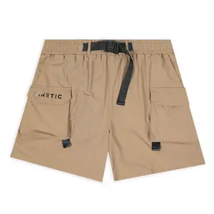 Khaki Nylon Cargo Shorts