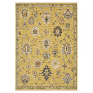 Oriental Weavers Lucca 2863G Yellow Multi Traditional Axminster Loomed Rug