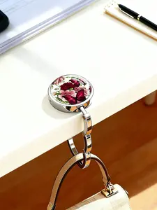 Purple Star Foldable Purse Hook,Carry Purse Hook,Womens Bag Purse Hanger,Purse Holder Handbag Hanger Desk Table Bag Hooks for Women Bag