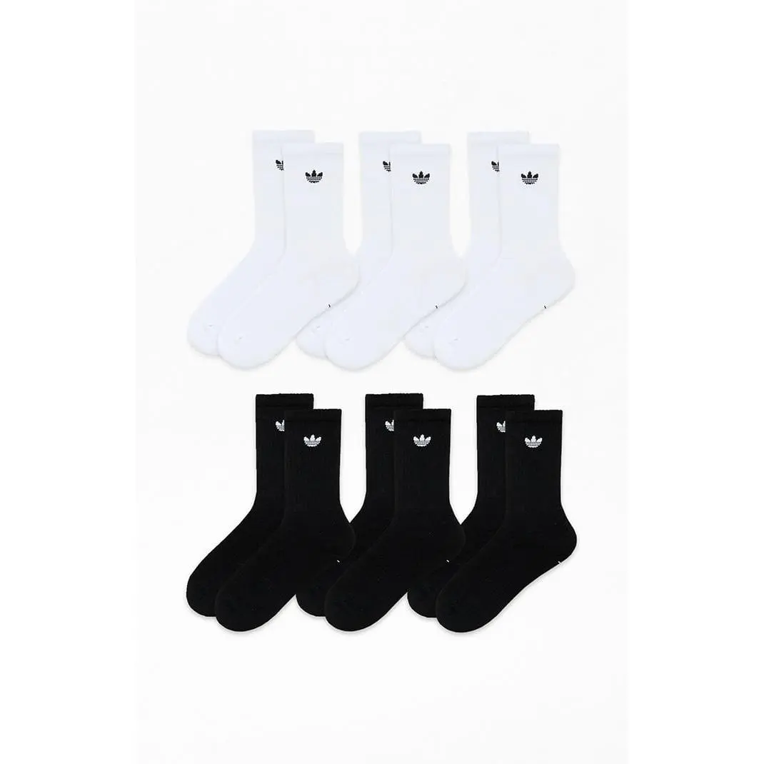 adidas Kids 6 Pack Originals Trefoil Crew Socks