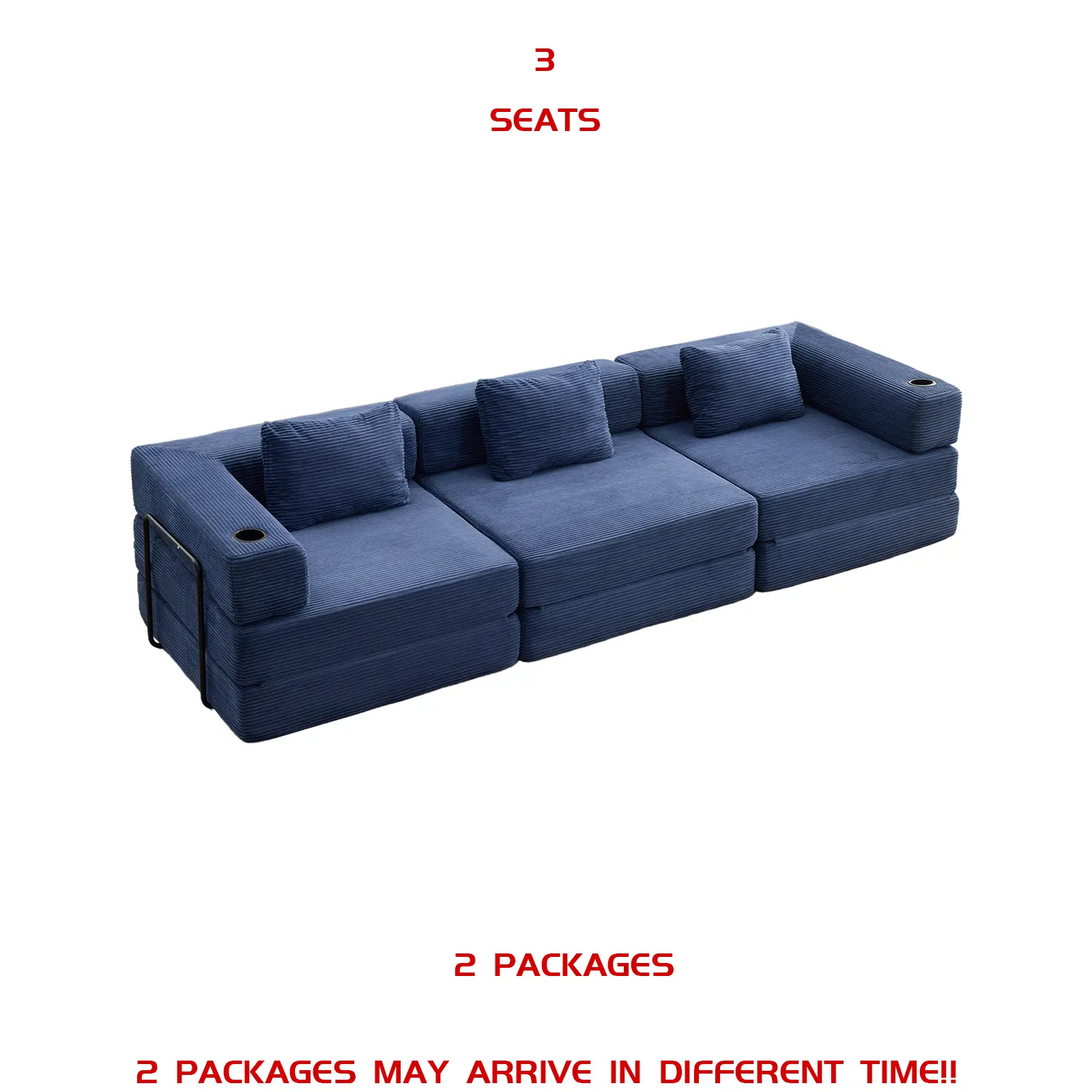 Navy Blue - 3 seats
