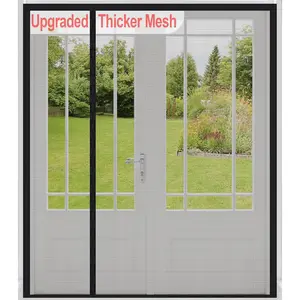 Reversible Left Right Side Opening Wide  Screen Door for Sliding &  Doors,Heavy Duty Thicker Reinforced Mesh  Door Screen  Closure,Screen 74.8" x 81",Fits Door to 72"x80"