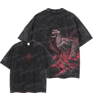 Retro Limited Vintage Arkveld Monster Hunter Wilds Game Oversized Washed Tee Acid Washed Lightweight TSHIRT, Gift for him her