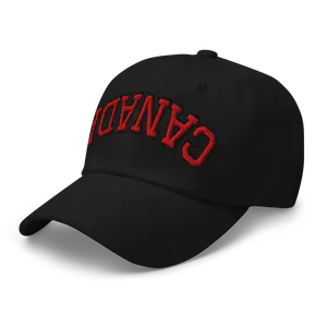 RIVEMUG NX Upside Down Canada Embroidered Curved Bill Cap Relaxed Fit Low Crown Adjustable Cap