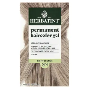 Herbatint Permanent Haircolor Gel, 8N Light Blonde, 5.75 fl oz (170 ml)