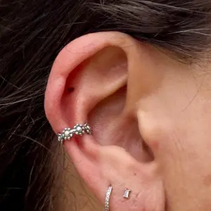 Sterling Silver Floral Ear Cuff • Faux Conch • No Piercing • Minimalist Unisex Jewelry